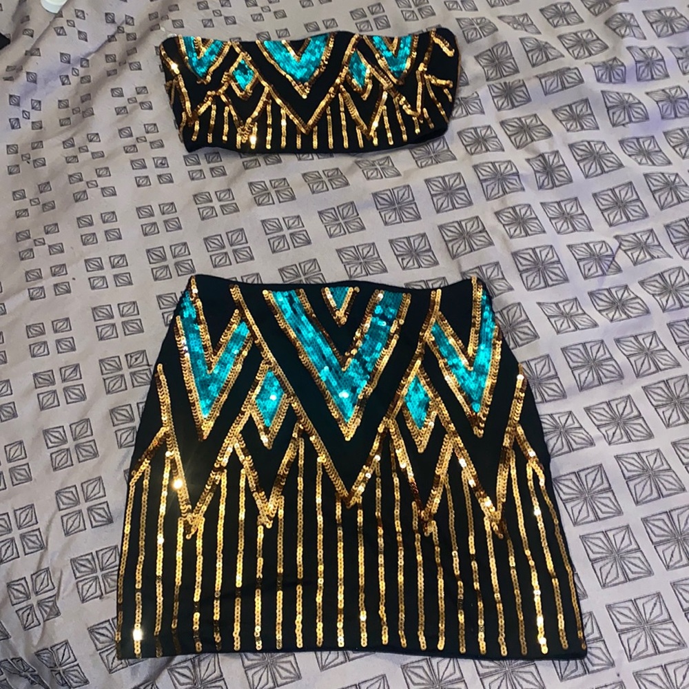 Crop top and skirt set